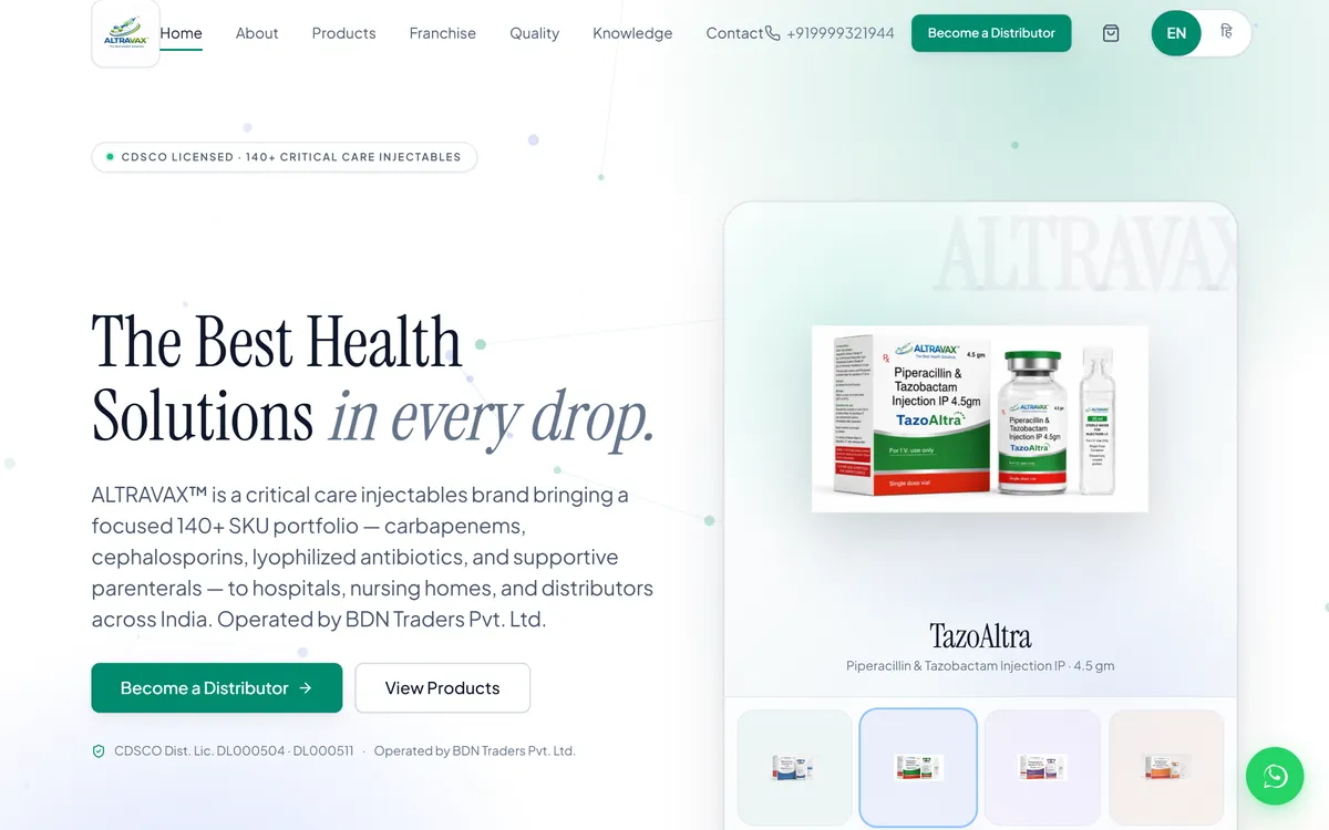 AltraVax website built by The AGI Studio