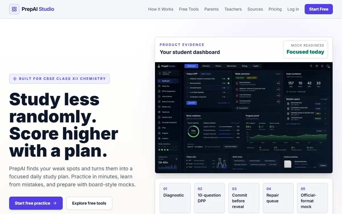 Prep AI Studio live product interface